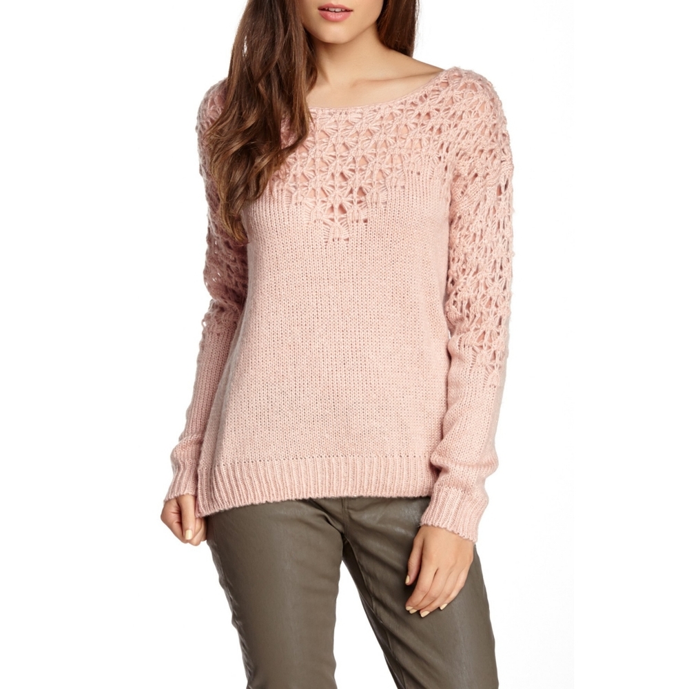 Olive and Oak open knit pullover sweater